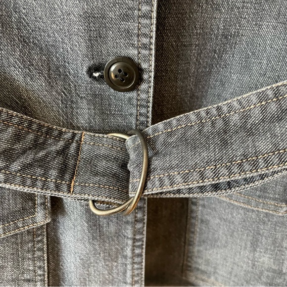 Kenneth Cole jean jacket size 4 in dark gray denim - Picture 5 of 11